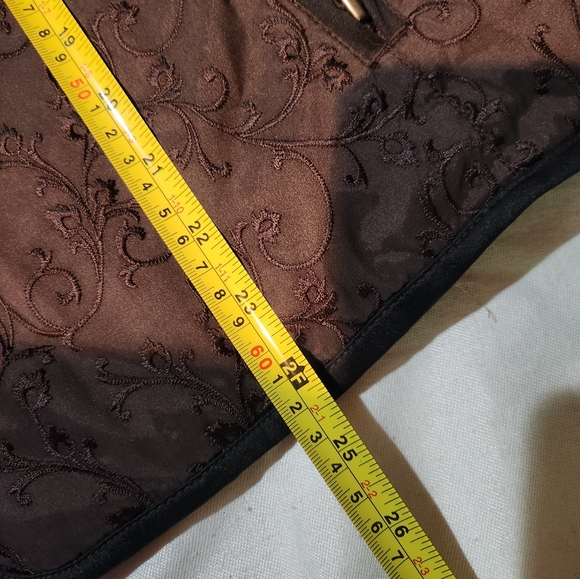 Eddie Bauer Premium Goose Down Quilted Vest Brown Zip Front Size M - Picture 8 of 11